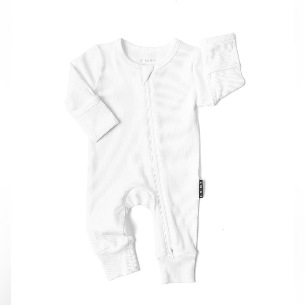 Little Bipsy ribbed 2-way zip romper